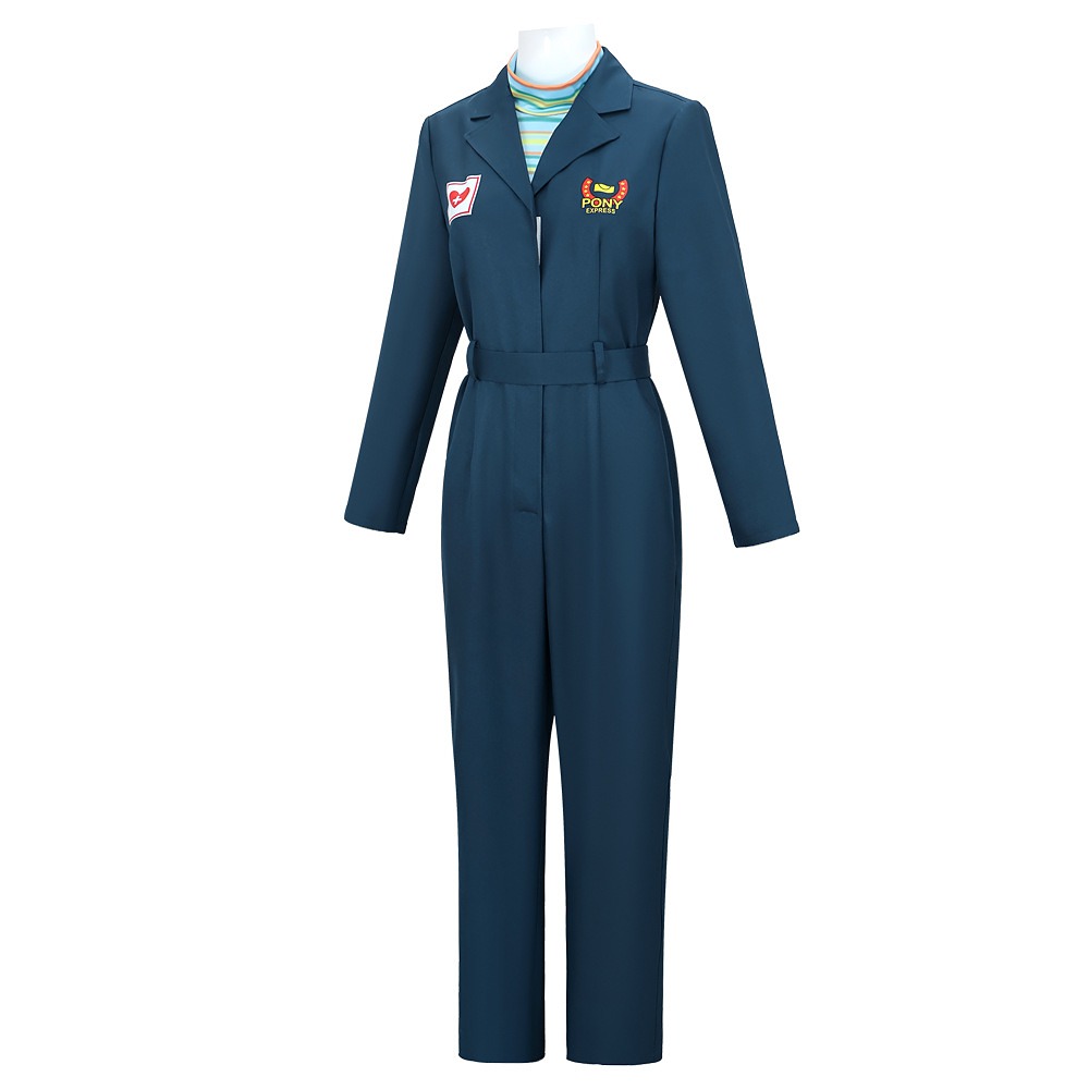 Mouthwashing Anya cosplay costume Pony Express crew jumpsuit with party hat