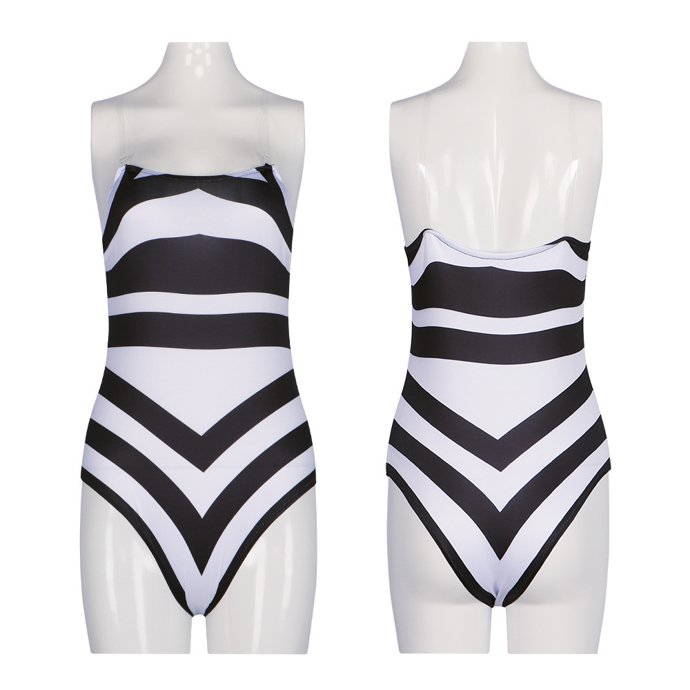 Barbie striped swimsuit