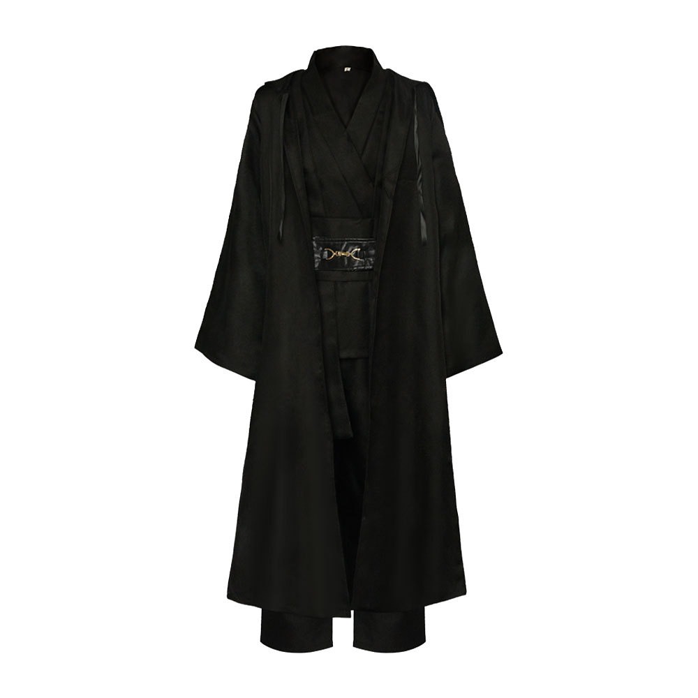 Obi-Wan Kenobi Jedi cosplay Black Full Set with hooded cloak and tunic