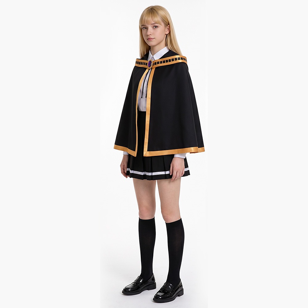 Rihanna short hooded cloak academy uniform from Wistoria Wand and Sword