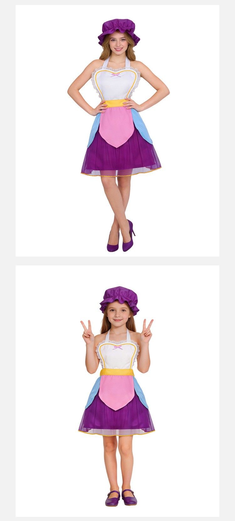 Beauty And The Beast Mrs. Potts And Chip Cosplay Costume For Halloween