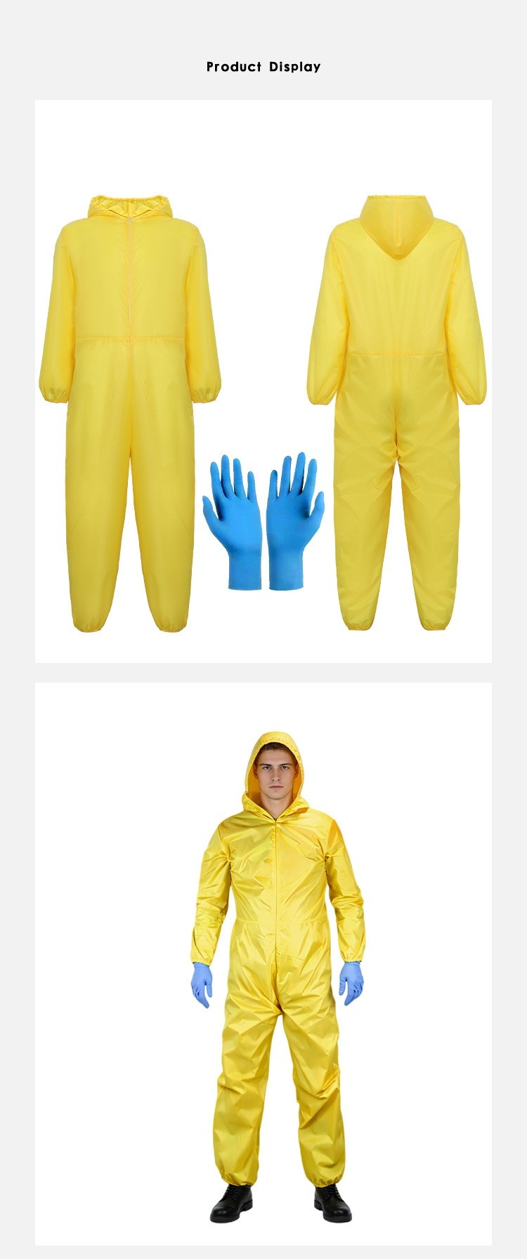 Breaking Bad Walter White Hazmat Suit Cosplay Costume For Halloween