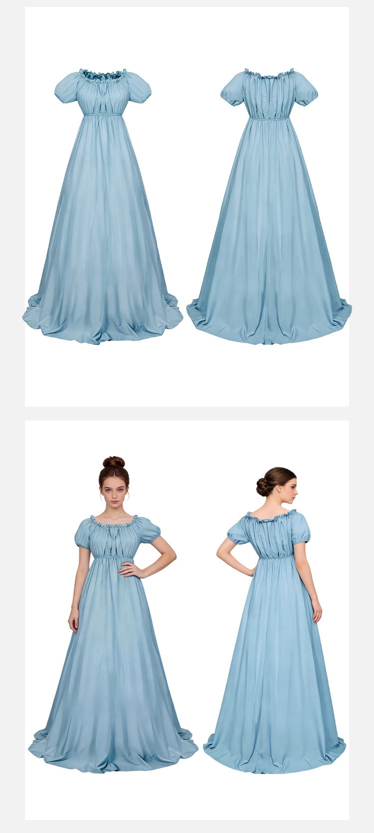 Bridgerton Regency Ball Gown Cosplay Costume For Halloween
