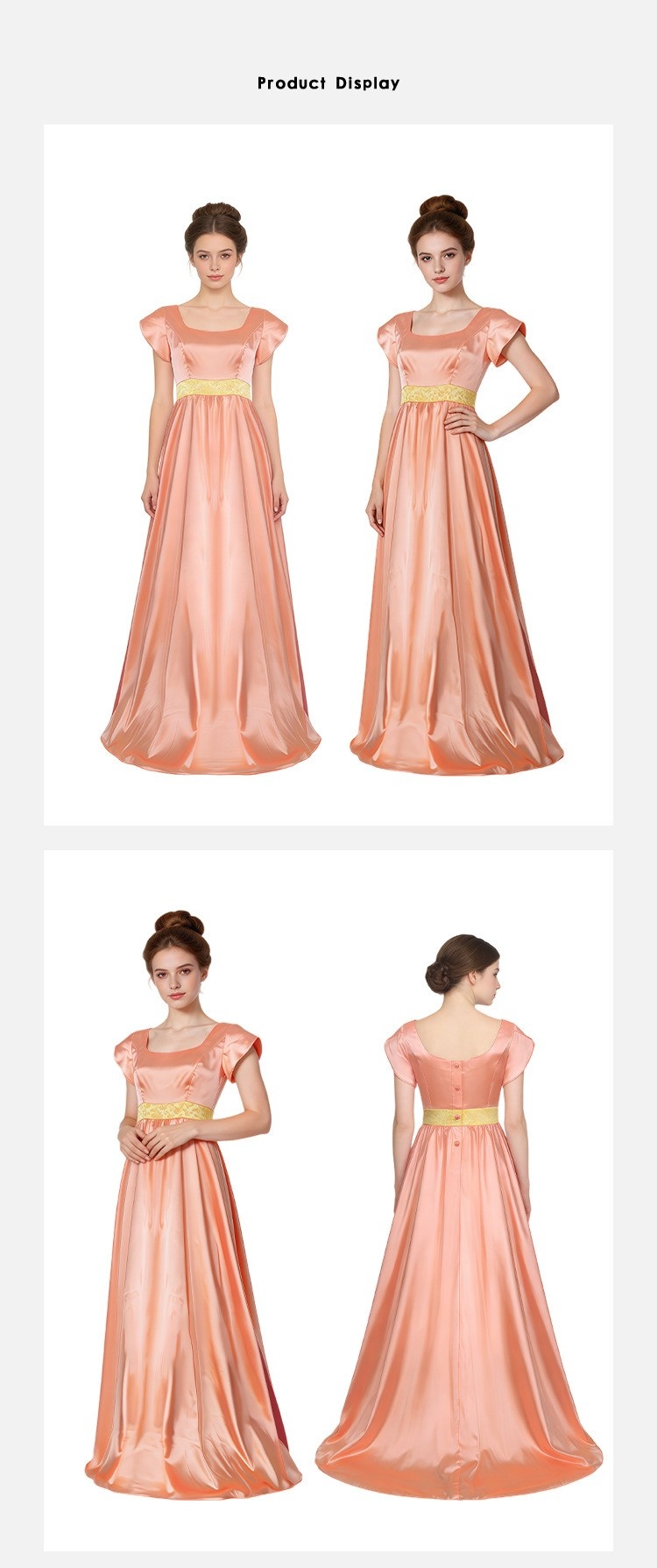 Bridgerton Regency Ball Gown Cosplay Costume For Halloween