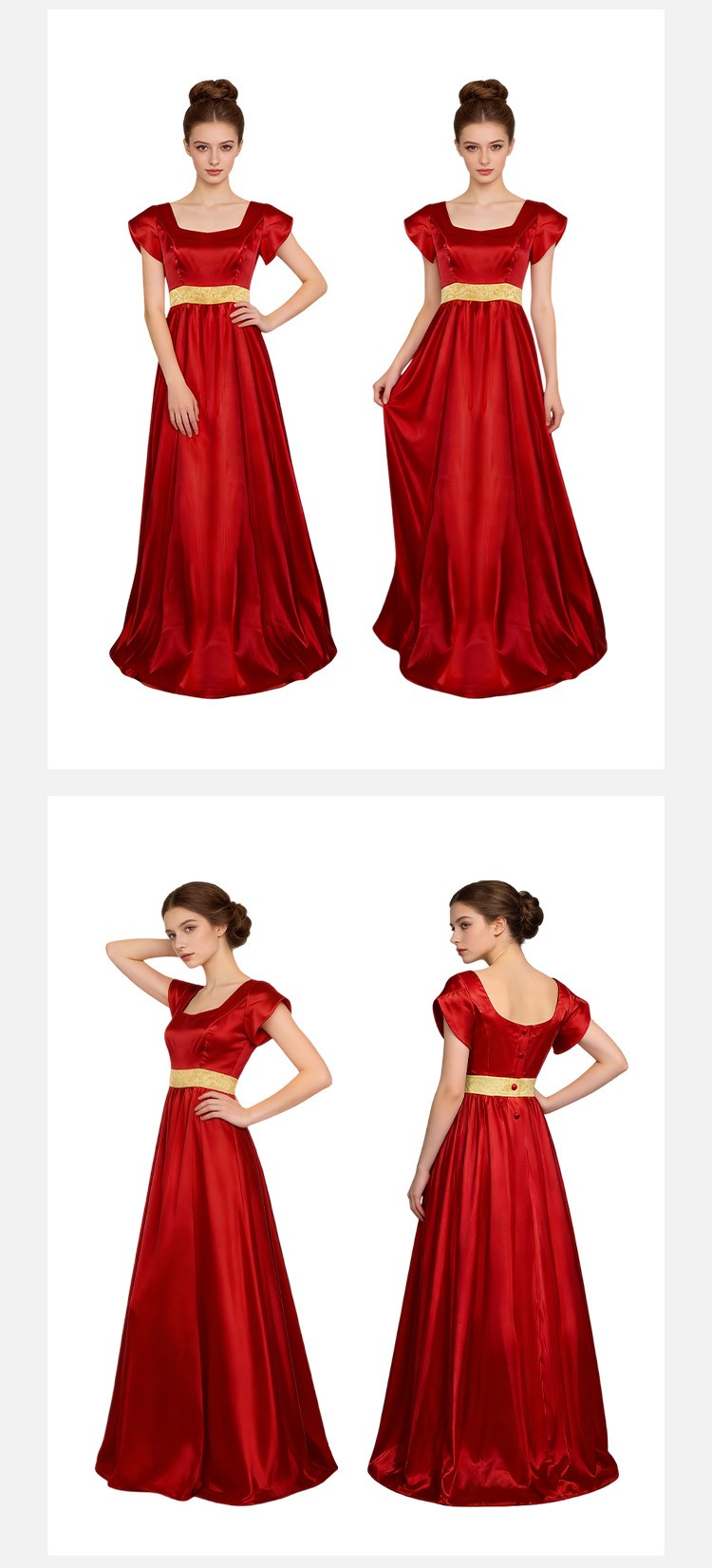 Bridgerton Regency Ball Gown Cosplay Costume For Halloween