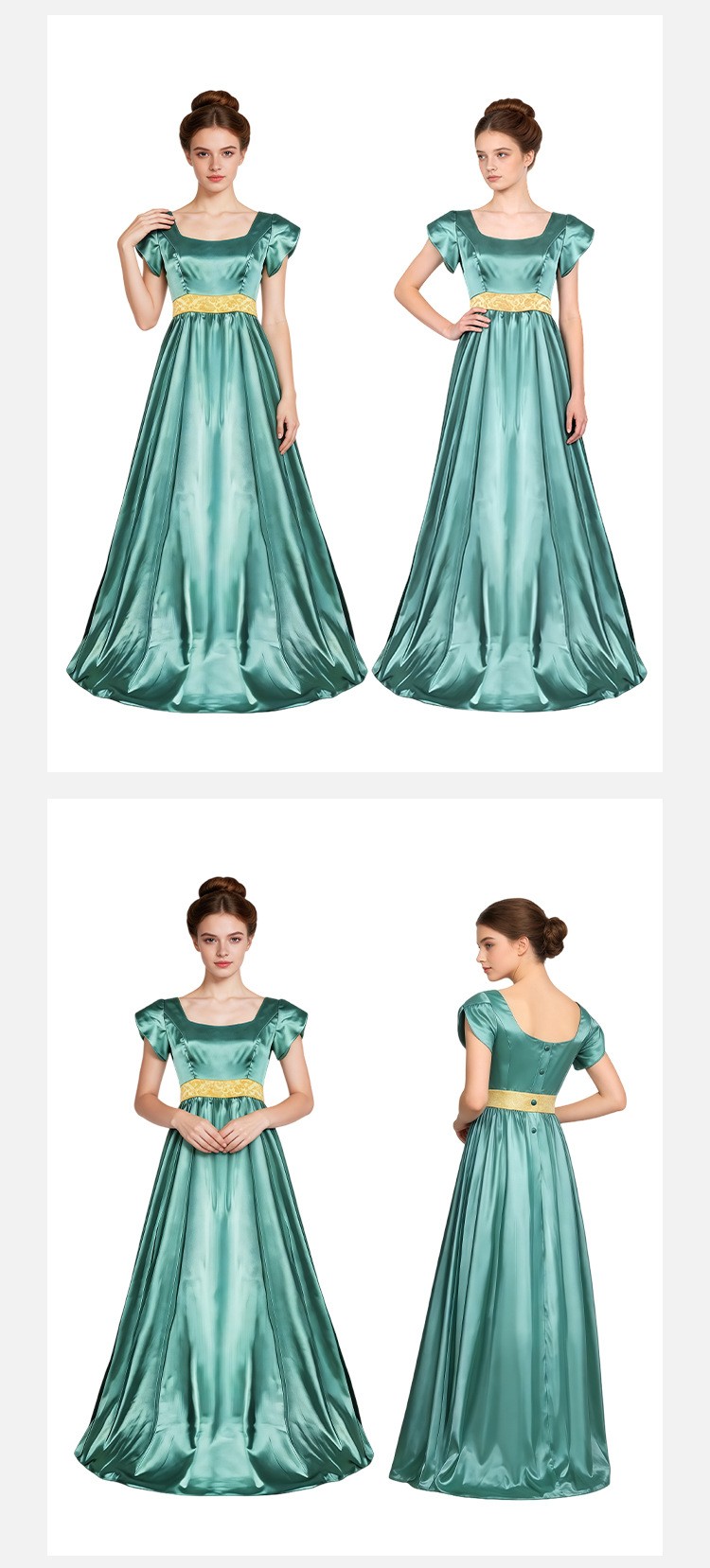 Bridgerton Regency Ball Gown Cosplay Costume For Halloween
