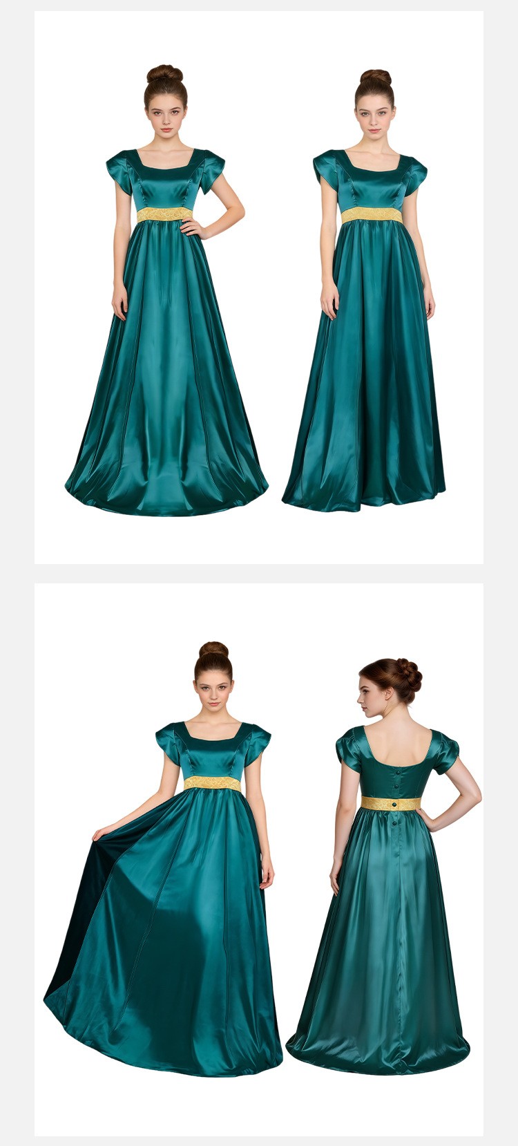 Bridgerton Regency Ball Gown Cosplay Costume For Halloween