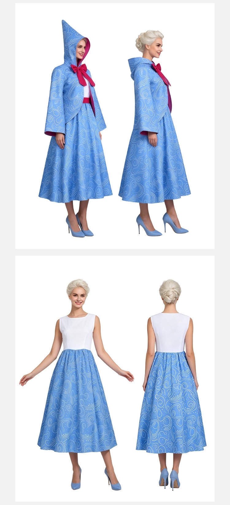 Cinderella Fairy Godmother Cosplay Costume For Halloween
