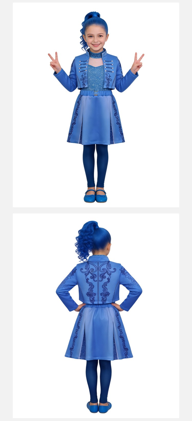 Kids Descendants The Rise Of Red Cosplay Costume For Halloween