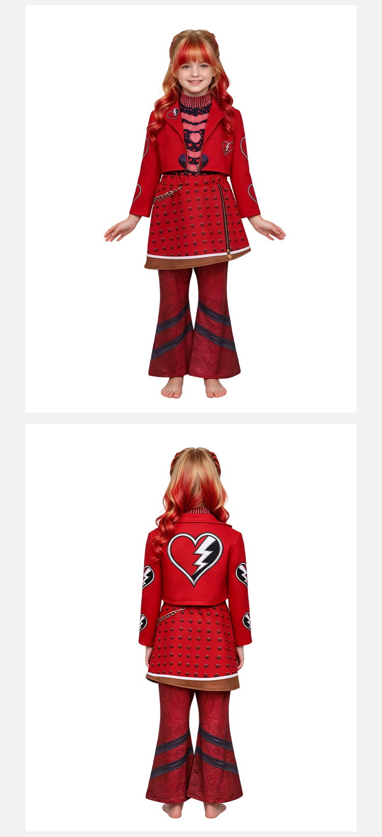 Kids Descendants The Rise Of Red Cosplay Costume For Halloween