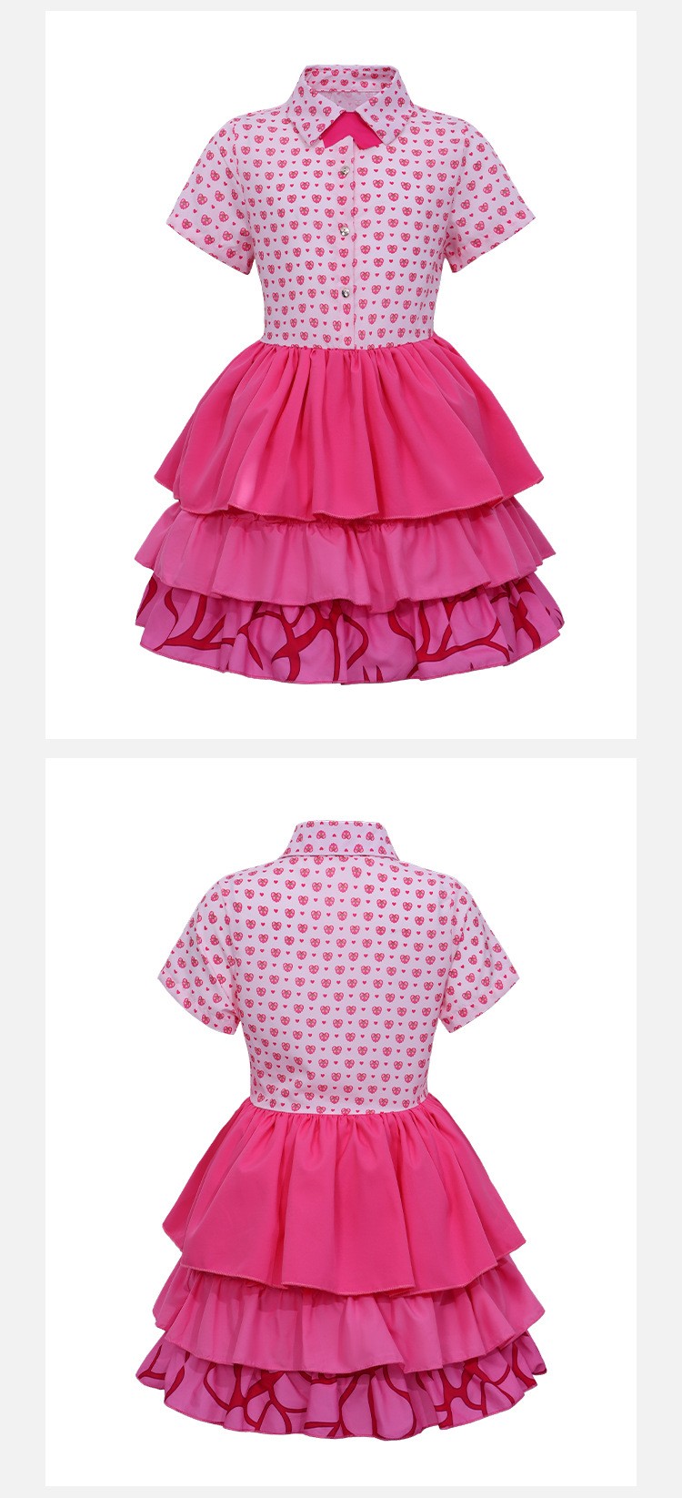 Kids Descendants The Rise Of Red Pink Princess Cosplay Costume For Halloween