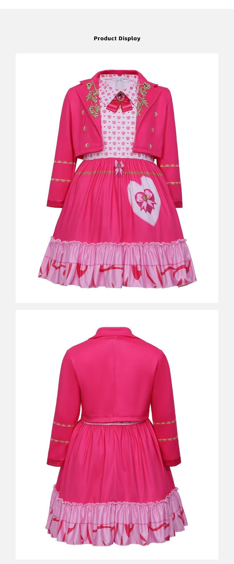 Descendants The Rise Of Red Pink Cosplay Costume For Halloween