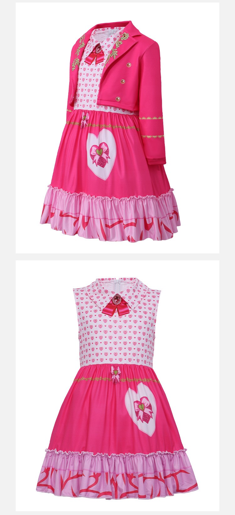 Descendants The Rise Of Red Pink Cosplay Costume For Halloween