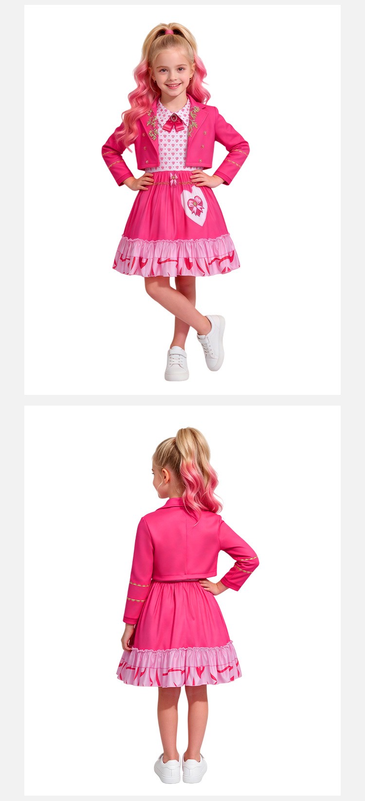 Descendants The Rise Of Red Pink Cosplay Costume For Halloween