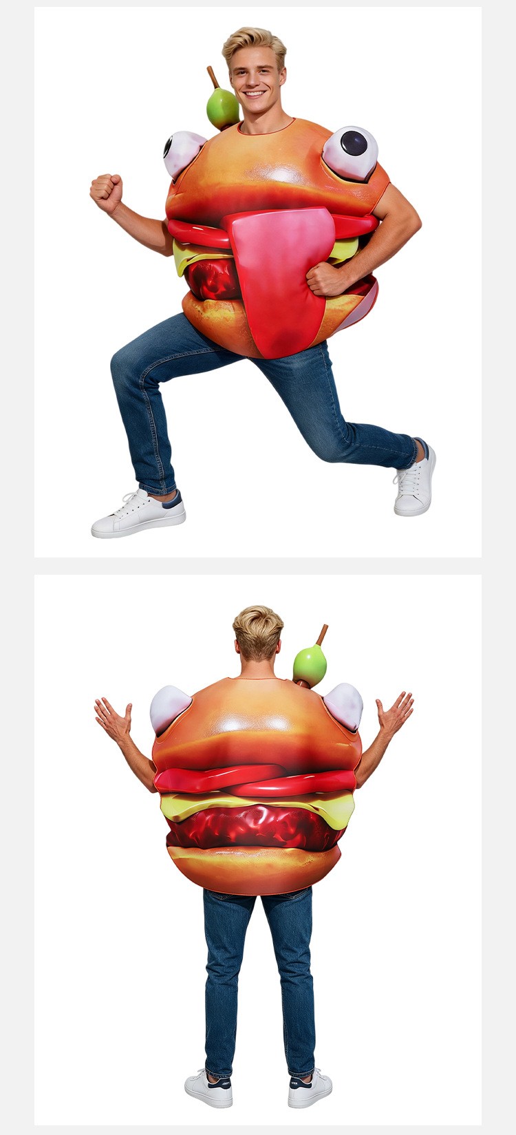Fortnite Peely Pickle Durr Burger Foam Cosplay Costume For Halloween