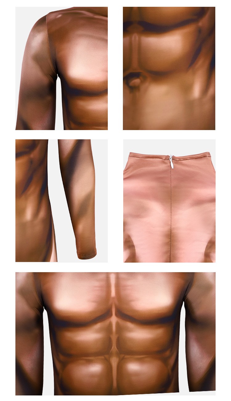 Muscle Bodysuit Cosplay Costume For Halloween