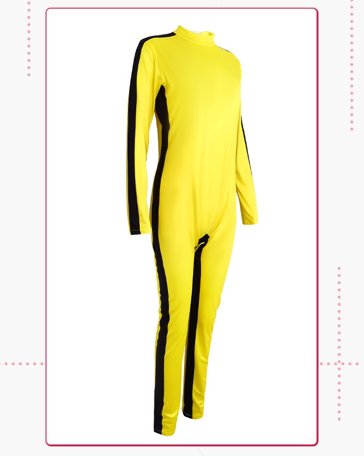 Bruce Lee Yellow Kung Fu Jumpsuit Cosplay Costume For Halloween