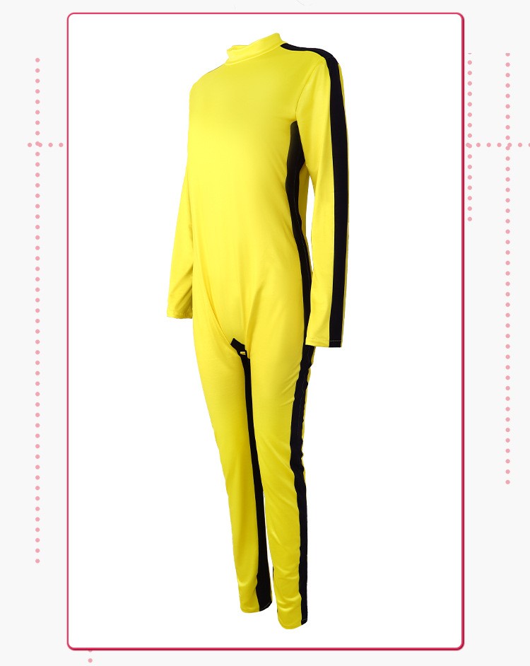 Bruce Lee Yellow Kung Fu Jumpsuit Cosplay Costume For Halloween