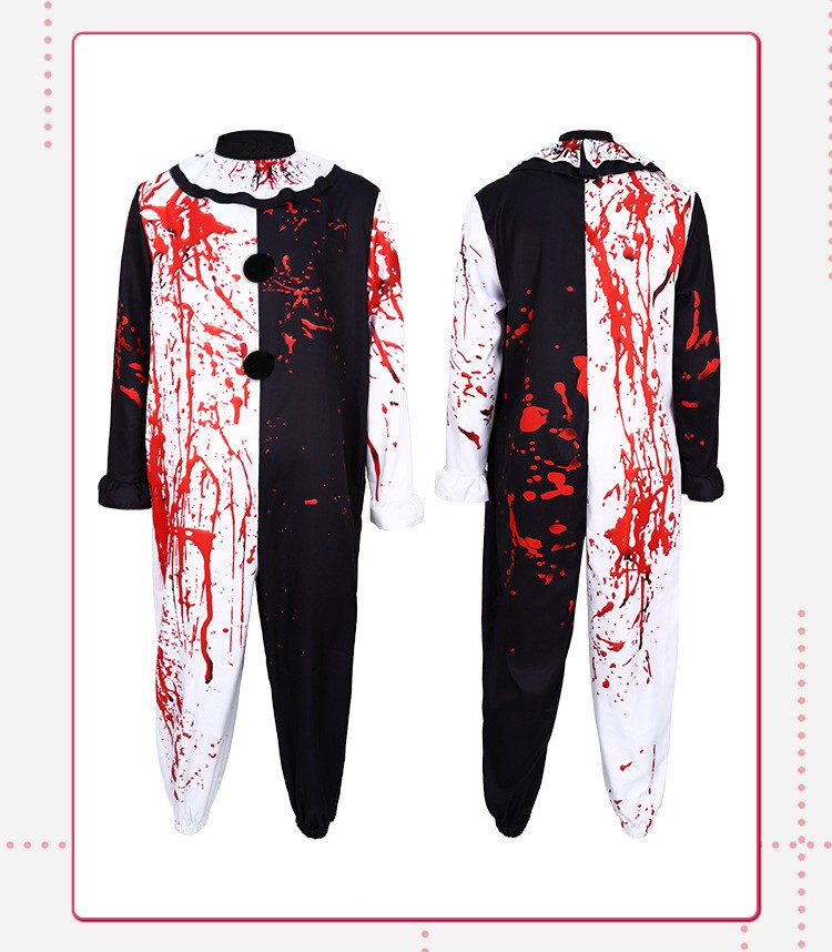 Evil Clown Cosplay Costume For Halloween