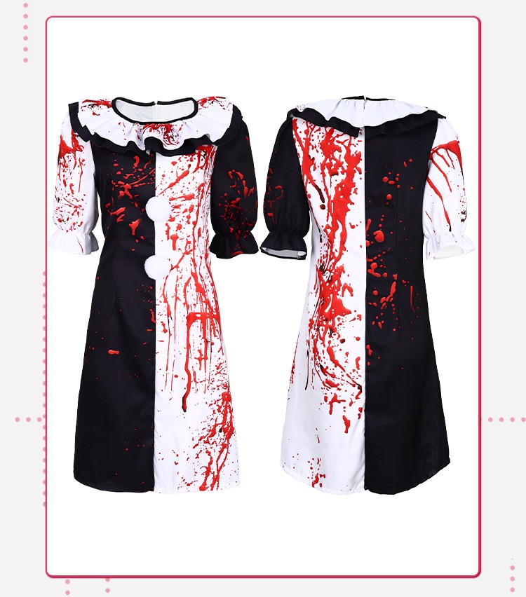Evil Clown Cosplay Costume For Halloween