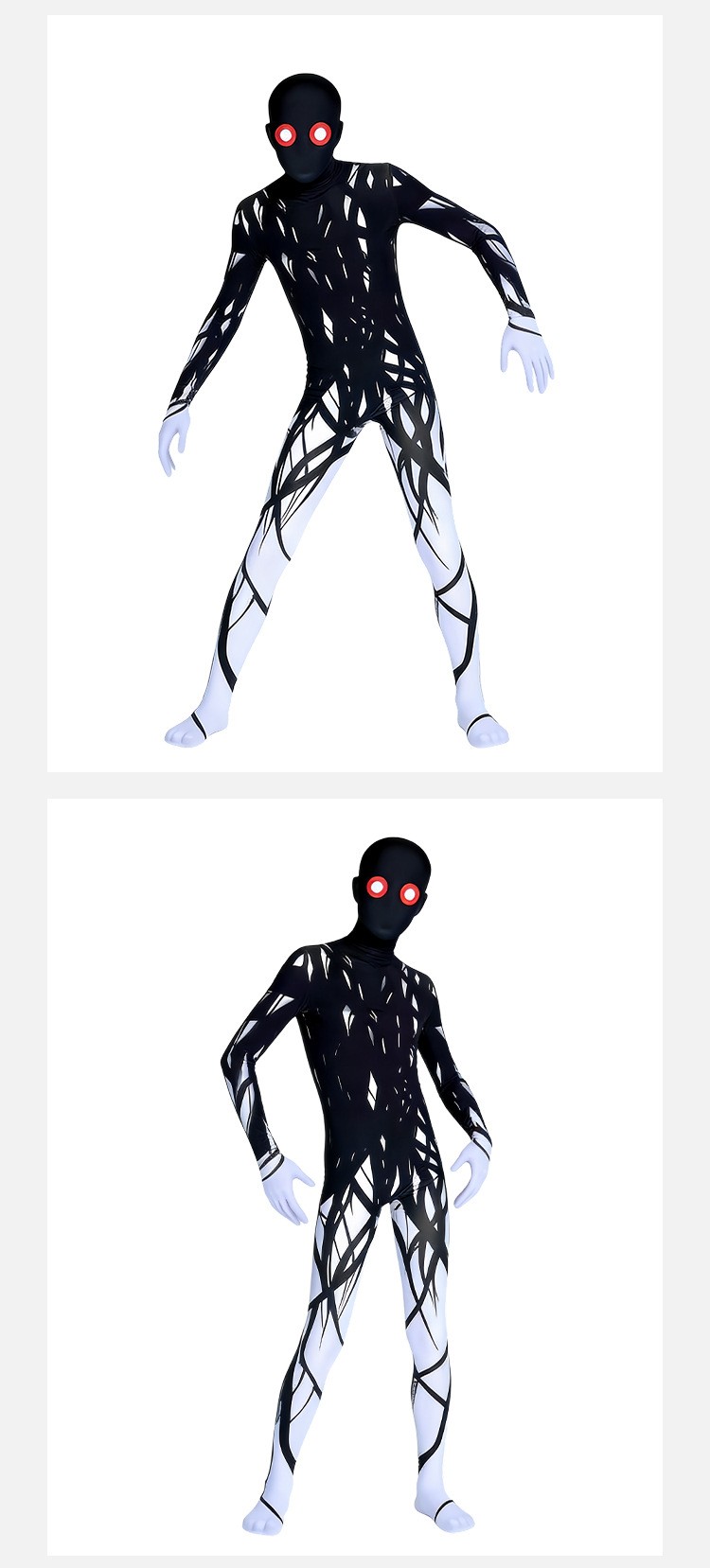 Kids Zombie Skeleton And Red-Eyed Tree Monster Cosplay Bodysuit For Halloween