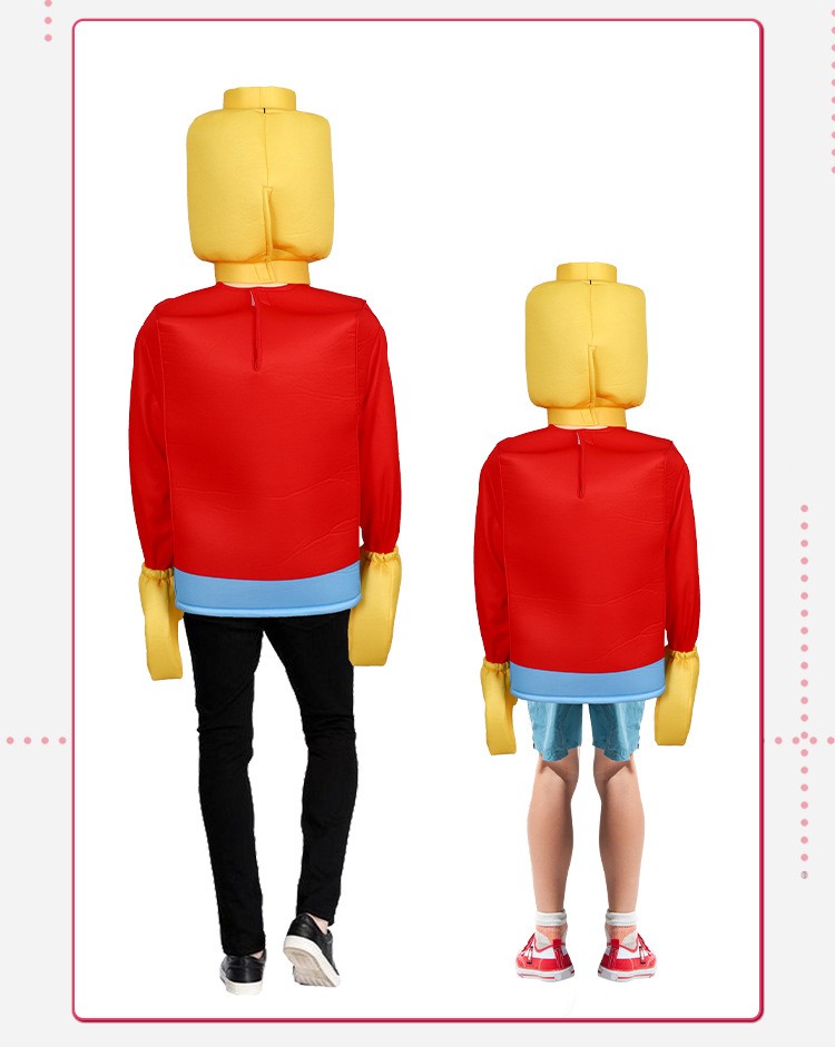 LEGO Brick Man Cosplay Costume For Halloween
