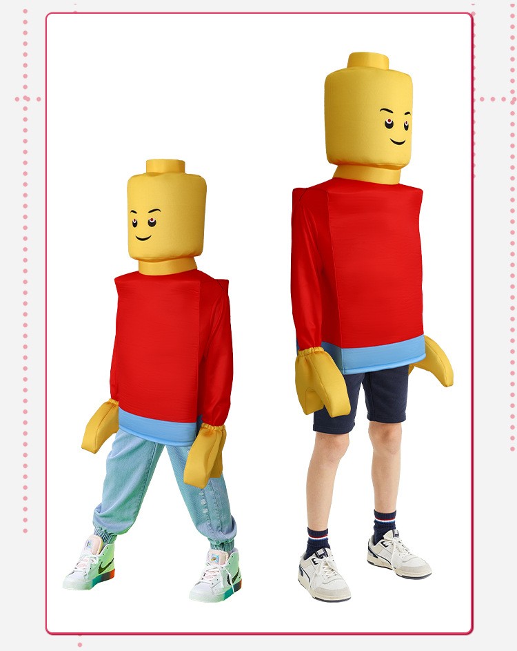 LEGO Brick Man Cosplay Costume For Halloween