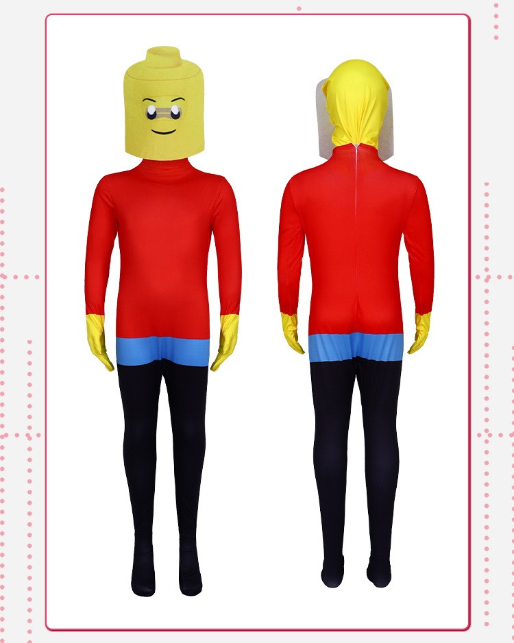 LEGO Brick Man Cosplay Costume For Halloween