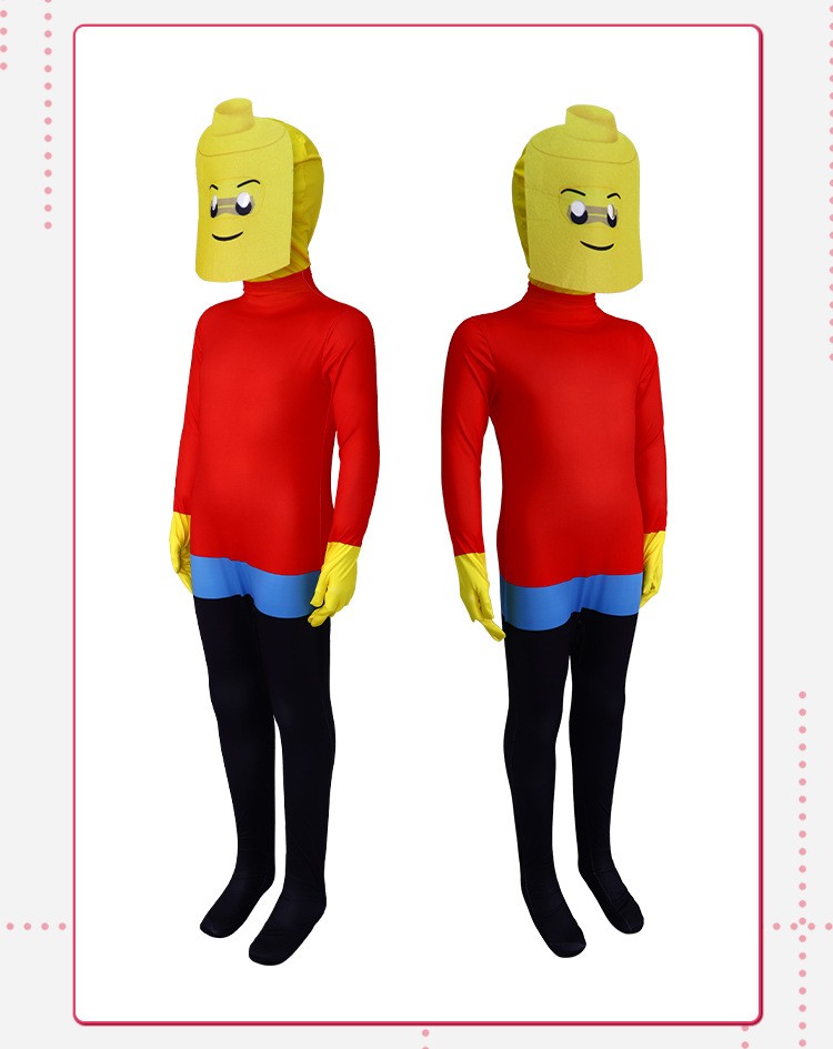 LEGO Brick Man Cosplay Costume For Halloween