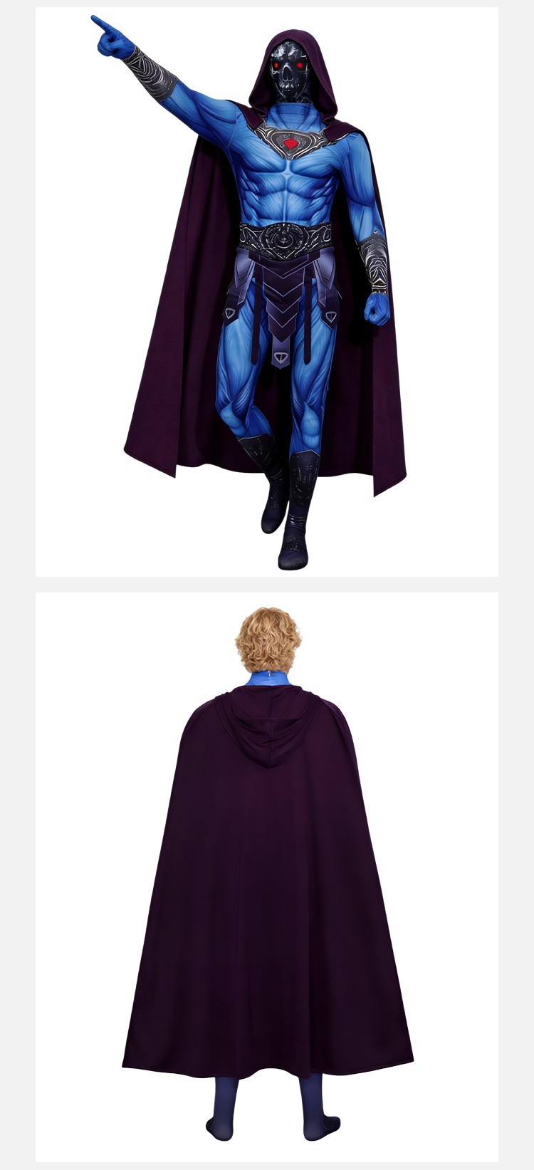 Masters Of The Universe Skeletor 3D Muscle Cosplay Bodysuit For Halloween