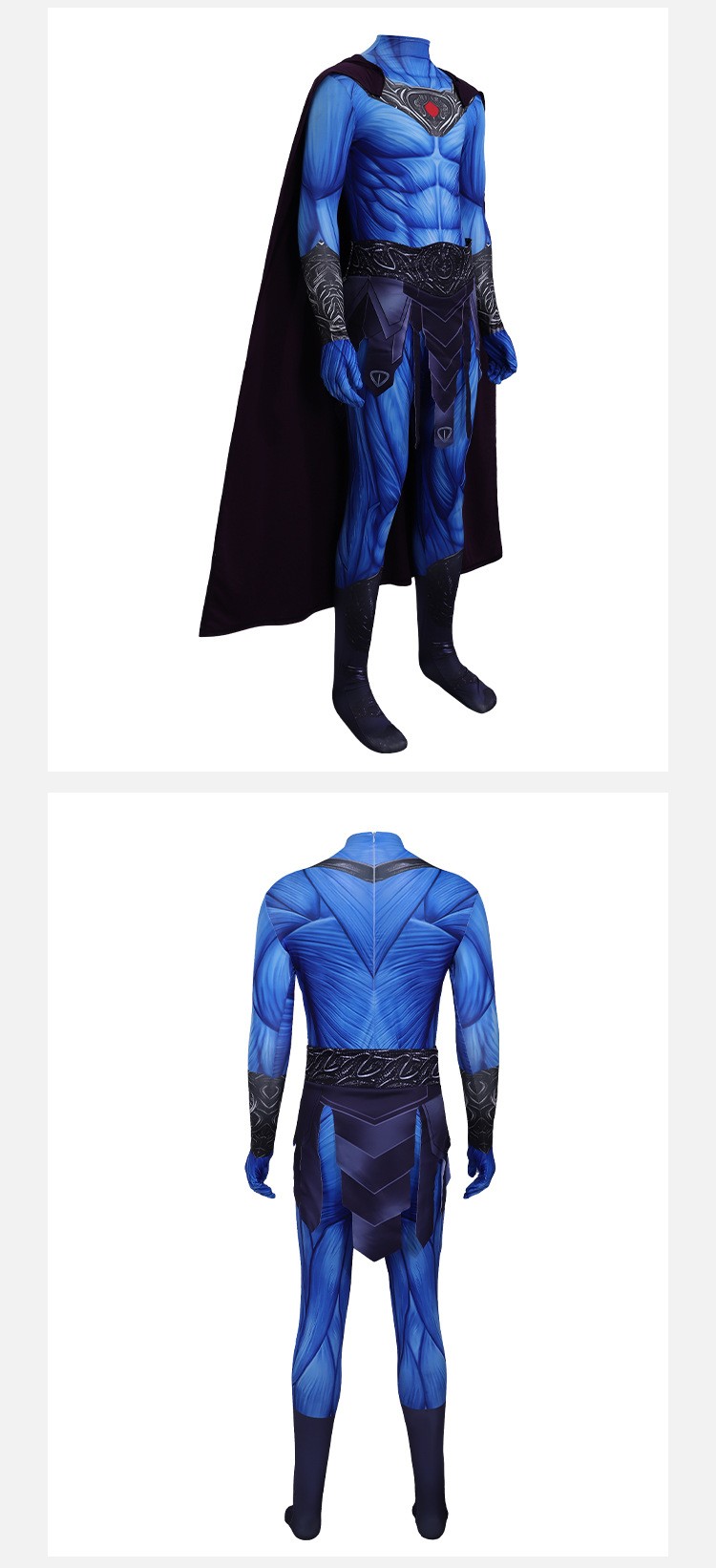 Masters Of The Universe Skeletor 3D Muscle Cosplay Bodysuit For Halloween