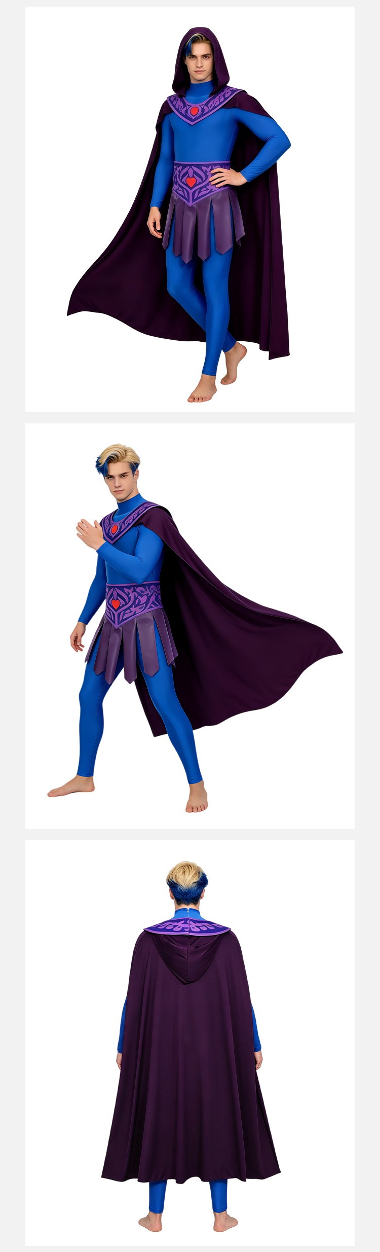 Masters Of The Universe Skeletor Cosplay Bodysuit With Cape For Halloween