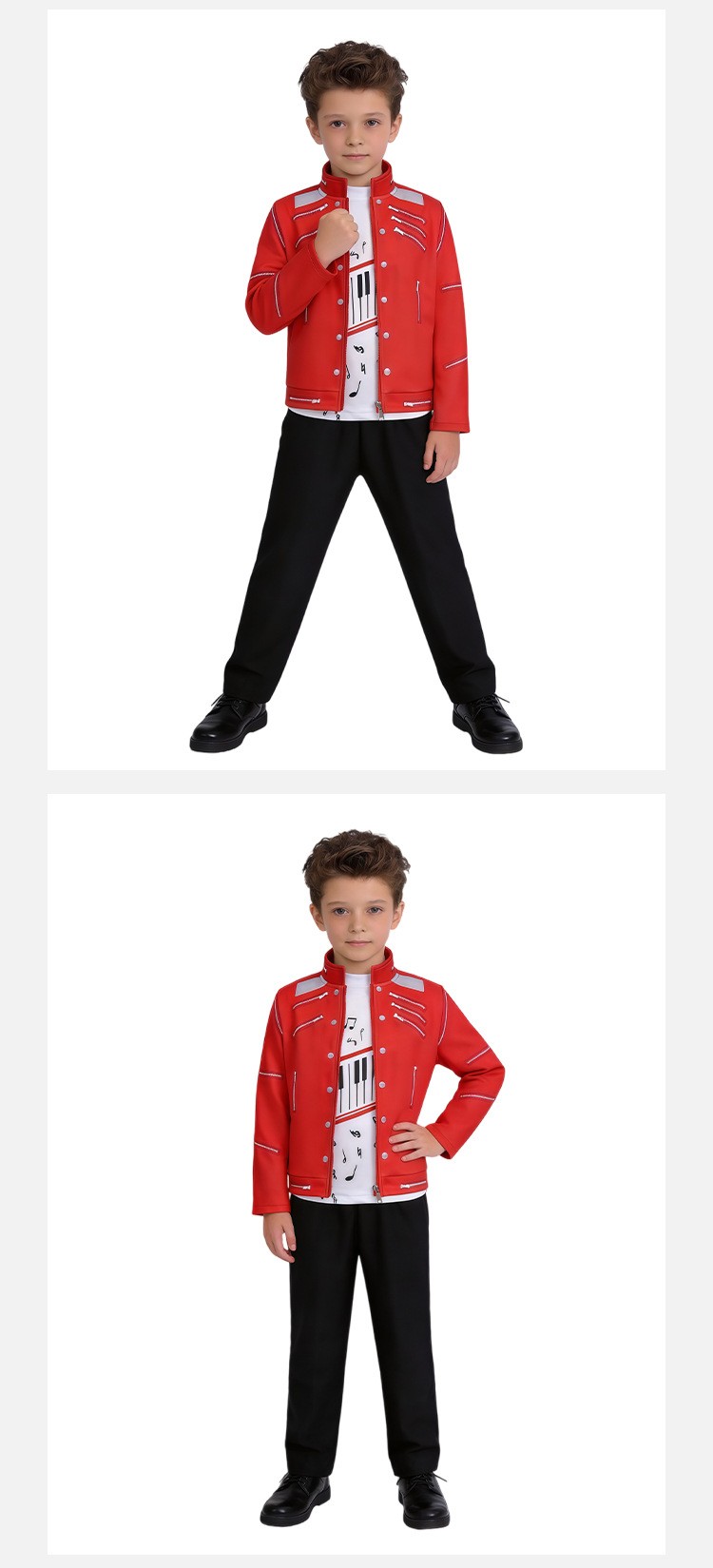 Michael Jackson Red Printed Cosplay Costume For Halloween
