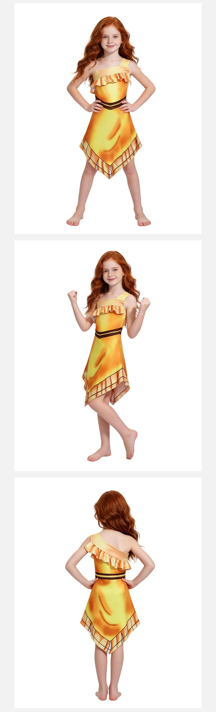 Kids Pocahontas Cosplay Dress For Halloween