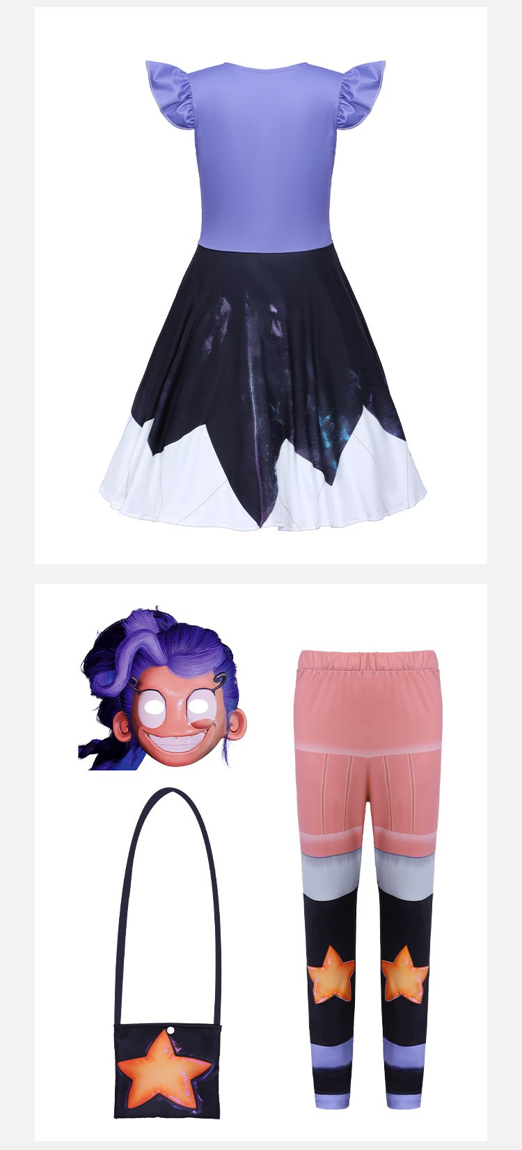 Kids Poppy Playtime Lily Cosplay Dress For Halloween