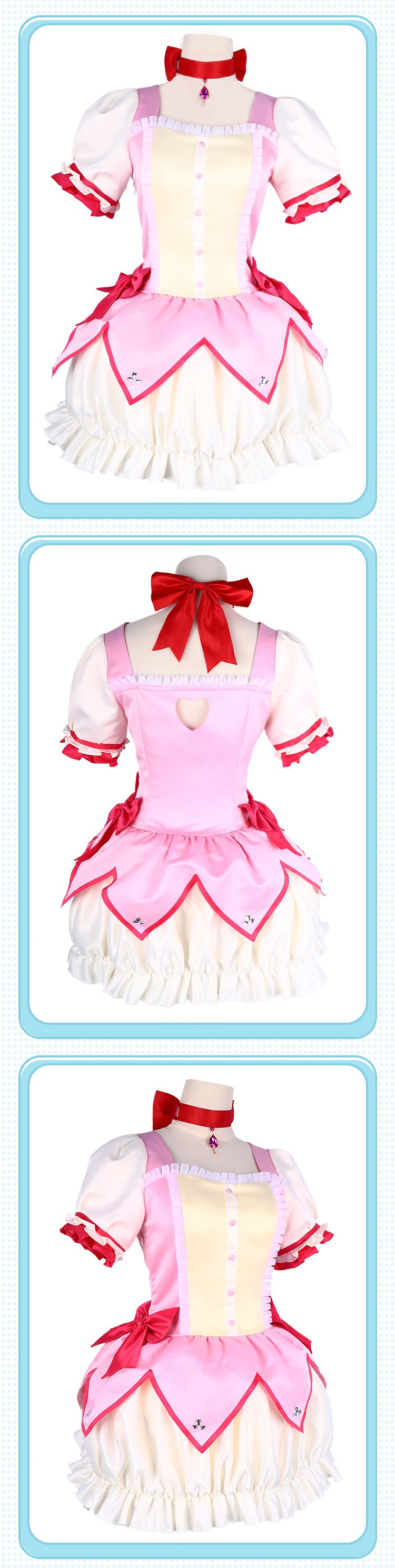 Madoka Magica Madoka Kaname Cosplay Costume For Halloween