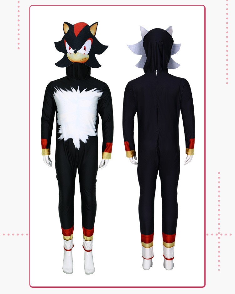 Sonic The Hedgehog Tails Knuckles Shadow Cosplay Bodysuit For Halloween