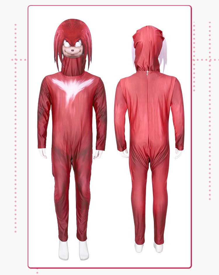 Sonic The Hedgehog Tails Knuckles Shadow Cosplay Bodysuit For Halloween