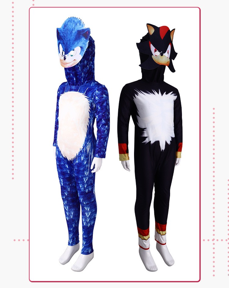 Sonic The Hedgehog Tails Knuckles Shadow Cosplay Bodysuit For Halloween