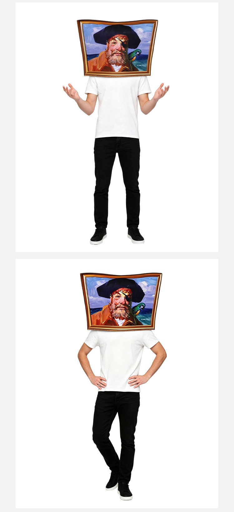 SpongeBob Pirate Painting Frame Foam Cosplay Costume For Halloween