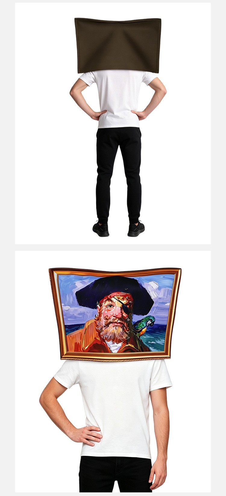 SpongeBob Pirate Painting Frame Foam Cosplay Costume For Halloween