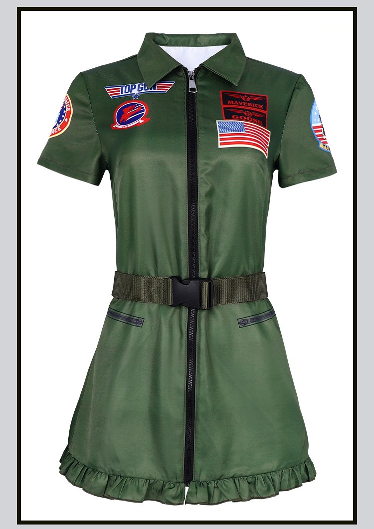 Top Gun Pilot Flight Suit Cosplay Costume For Halloween