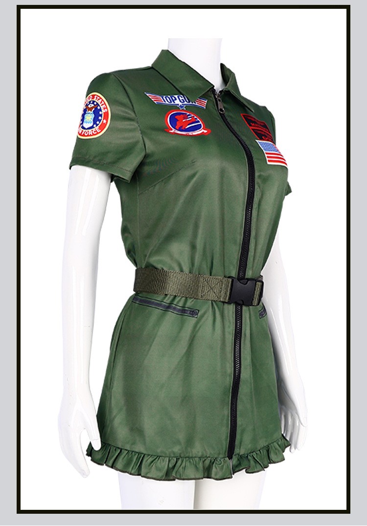 Top Gun Pilot Flight Suit Cosplay Costume For Halloween