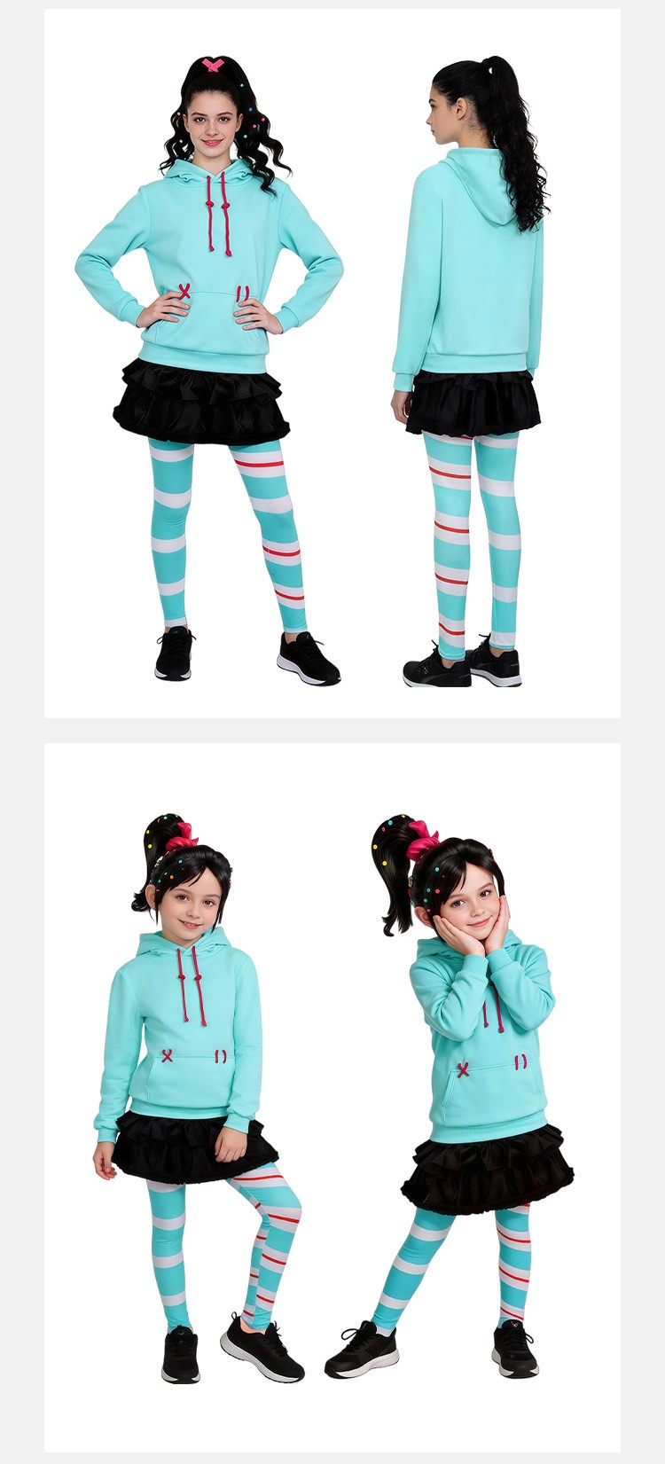 Wreck-It Ralph Vanellope Cosplay Costume For Halloween