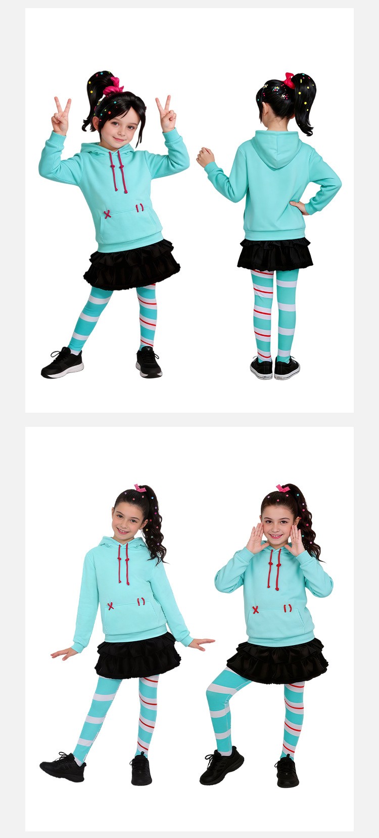 Wreck-It Ralph Vanellope Cosplay Costume For Halloween