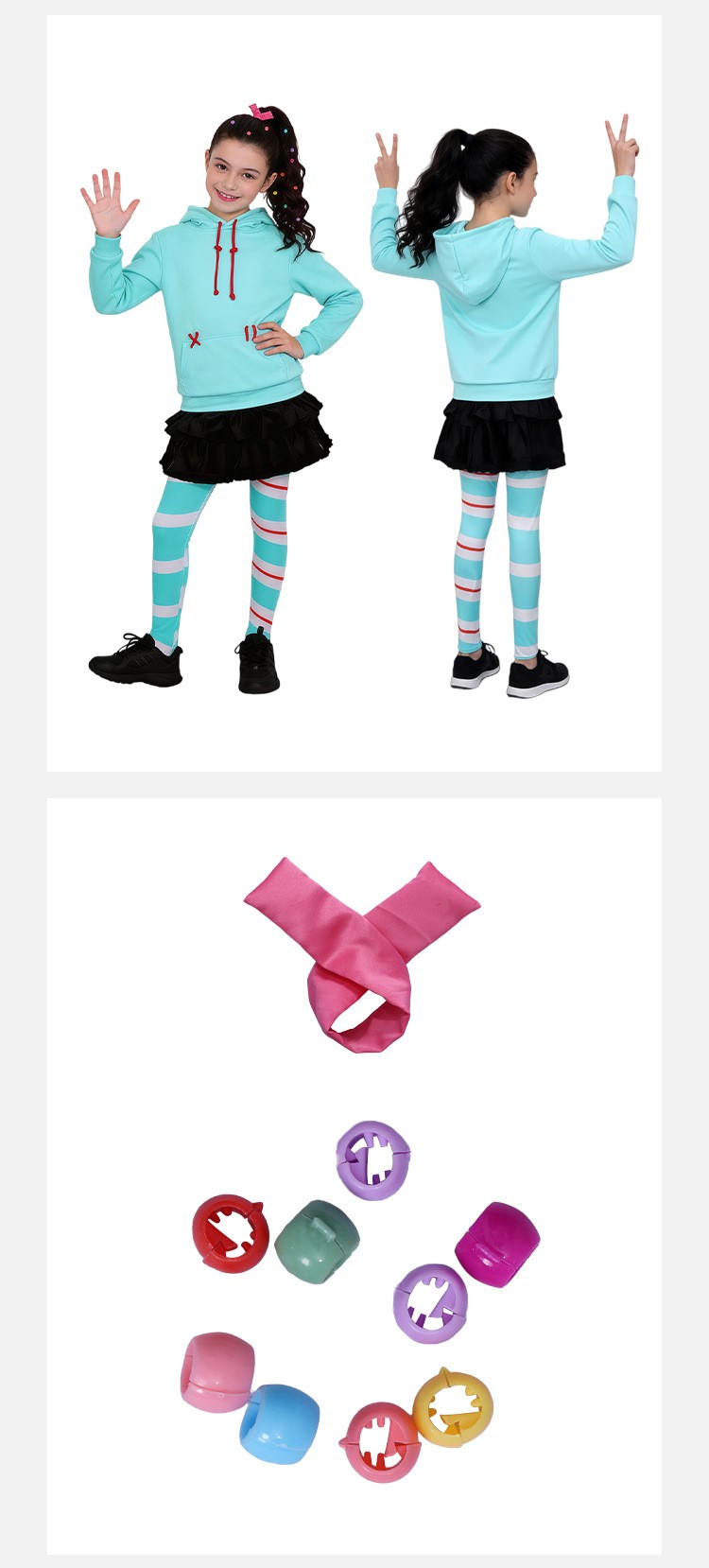 Wreck-It Ralph Vanellope Cosplay Costume For Halloween