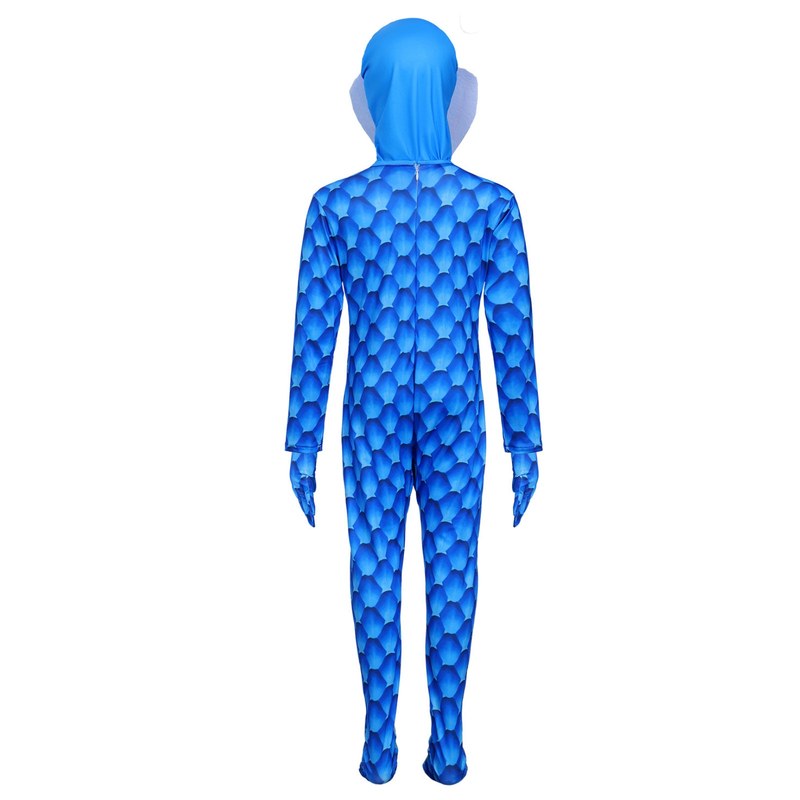 Back of the Gary snake bodysuit with zipper