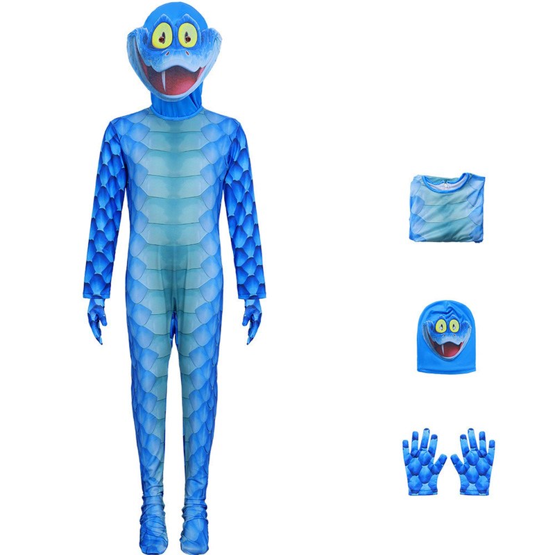 Zootopia 2 Gary snake bodysuit with hood mask and gloves